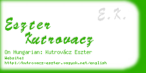 eszter kutrovacz business card